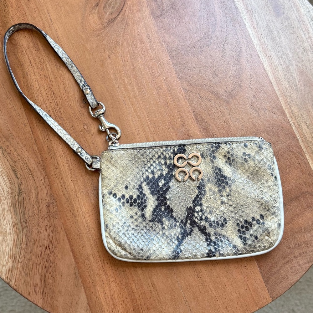 Elegant Snakeskin Wristlet